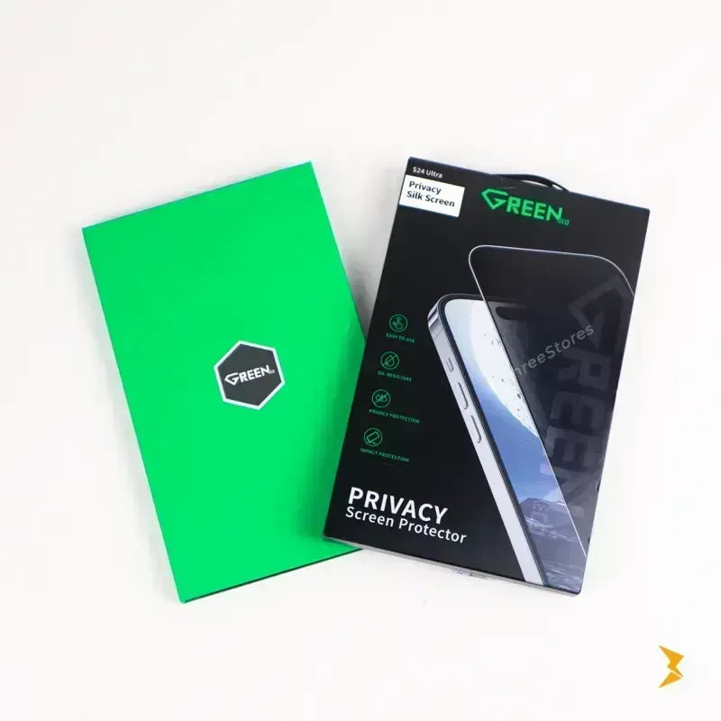 Green Privacy Screen Protector Samsung S25 Ultra - Three