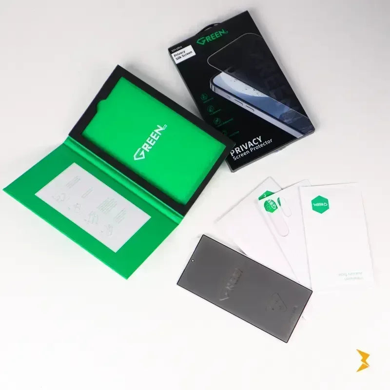 Green Privacy Screen Protector Samsung S25 Ultra - Three