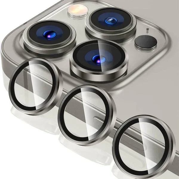 Green Ring Camera Lens Protector iPhone 15 Pro Max - Three