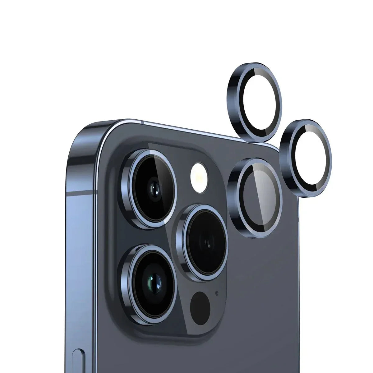 Green Ring Camera Lens Protector iPhone 15 Pro Max - Three