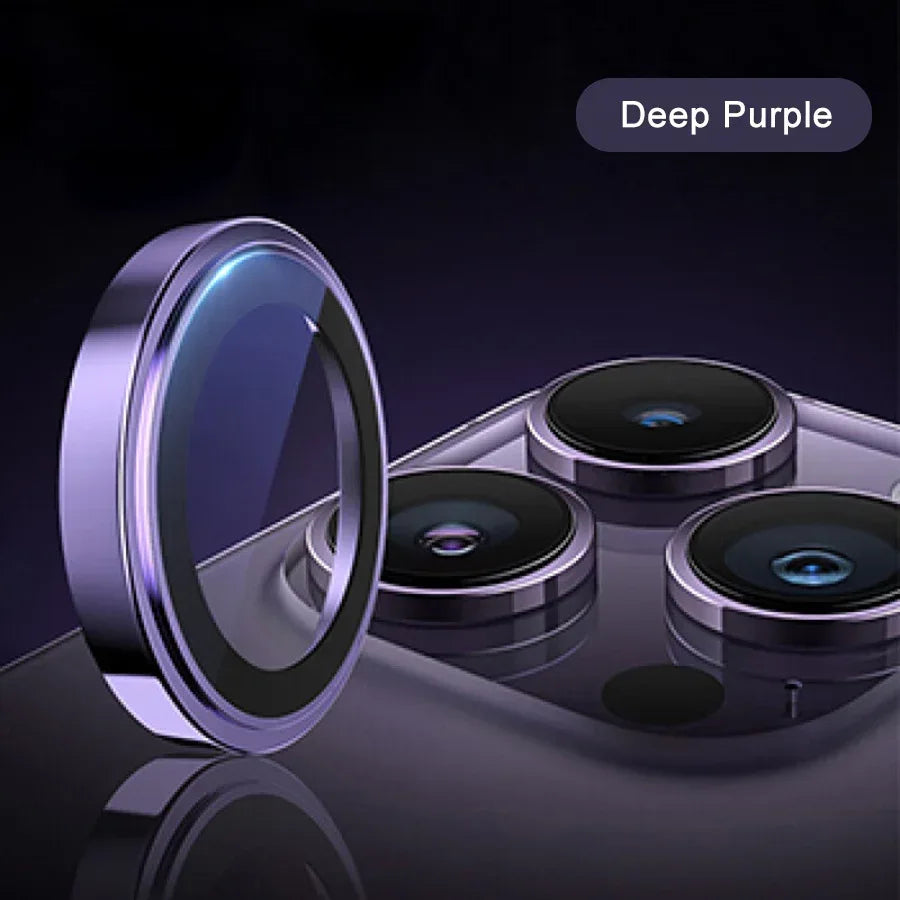 Green Ring Camera Lens Protector iPhone 15 Pro Max - Three