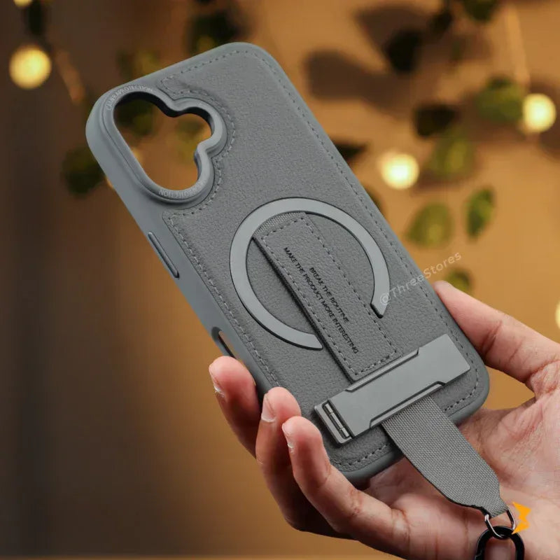 Guardio Leather Stand Magsafe Case iPhone 16 - Three