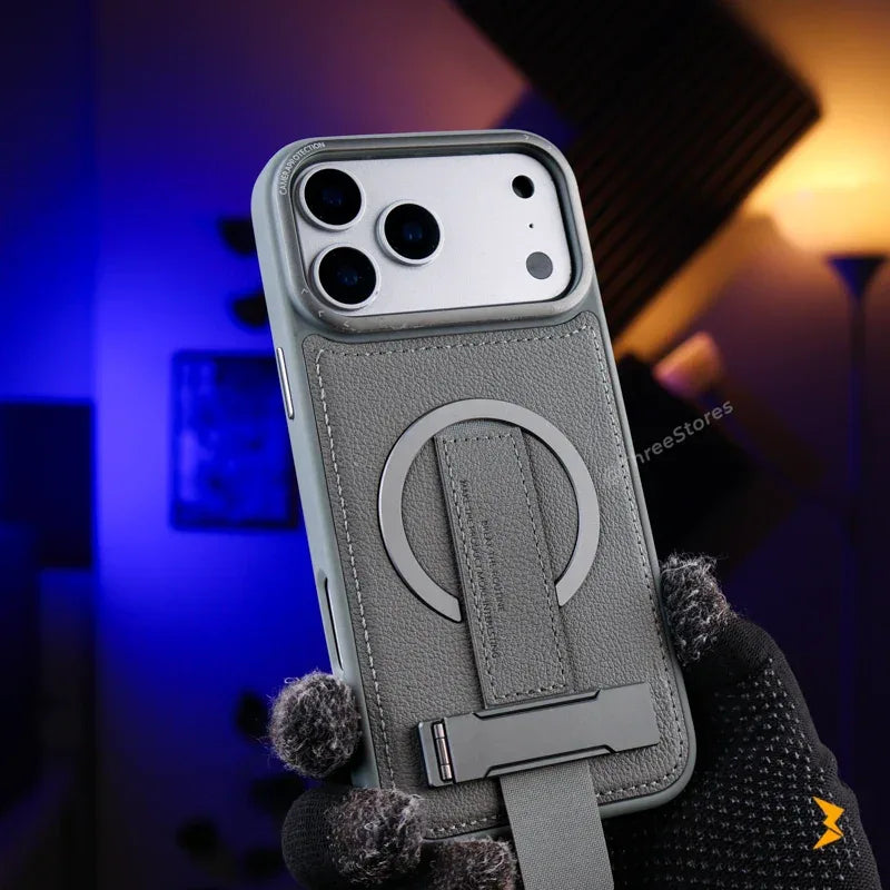 Guardio Leather Stand Magsafe Case iPhone 17 Pro Max - Three