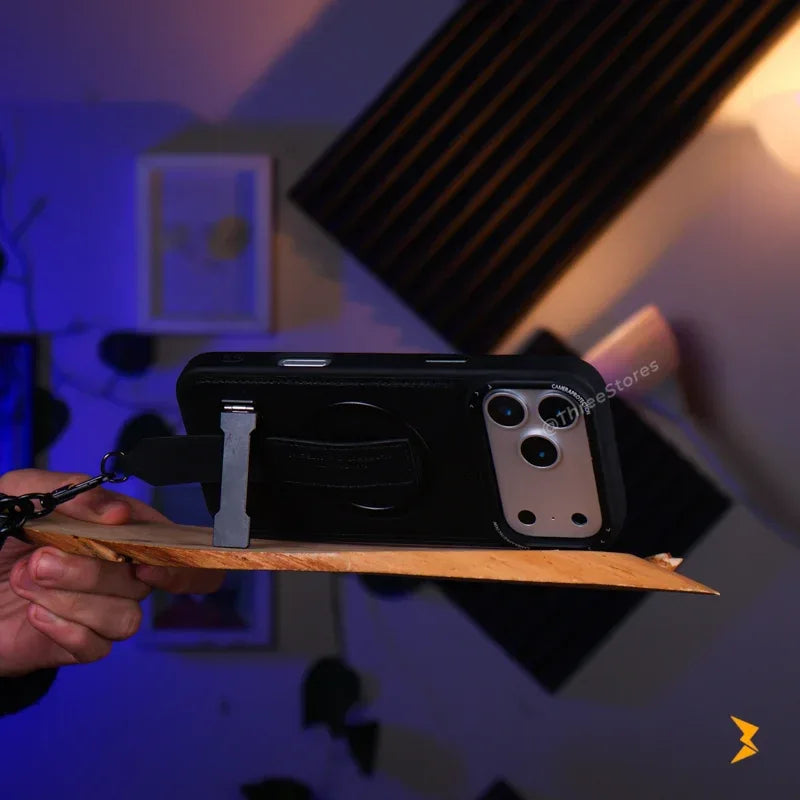 Guardio Leather Stand Magsafe Case iPhone 17 Pro Max - Three