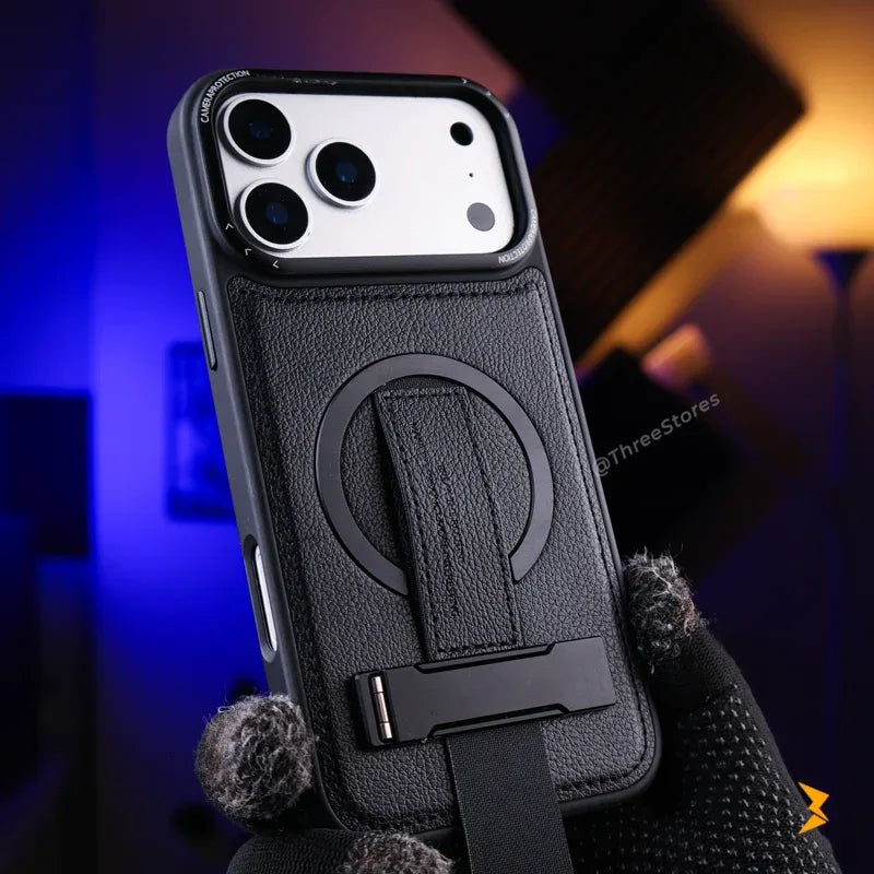 Guardio Leather Stand Magsafe Case iPhone 17 Pro Max - Three