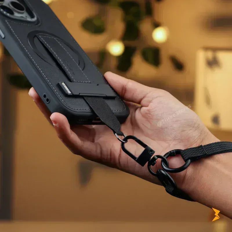 Guardio Leather Stand Magsafe Case iPhone 16 Pro - Three