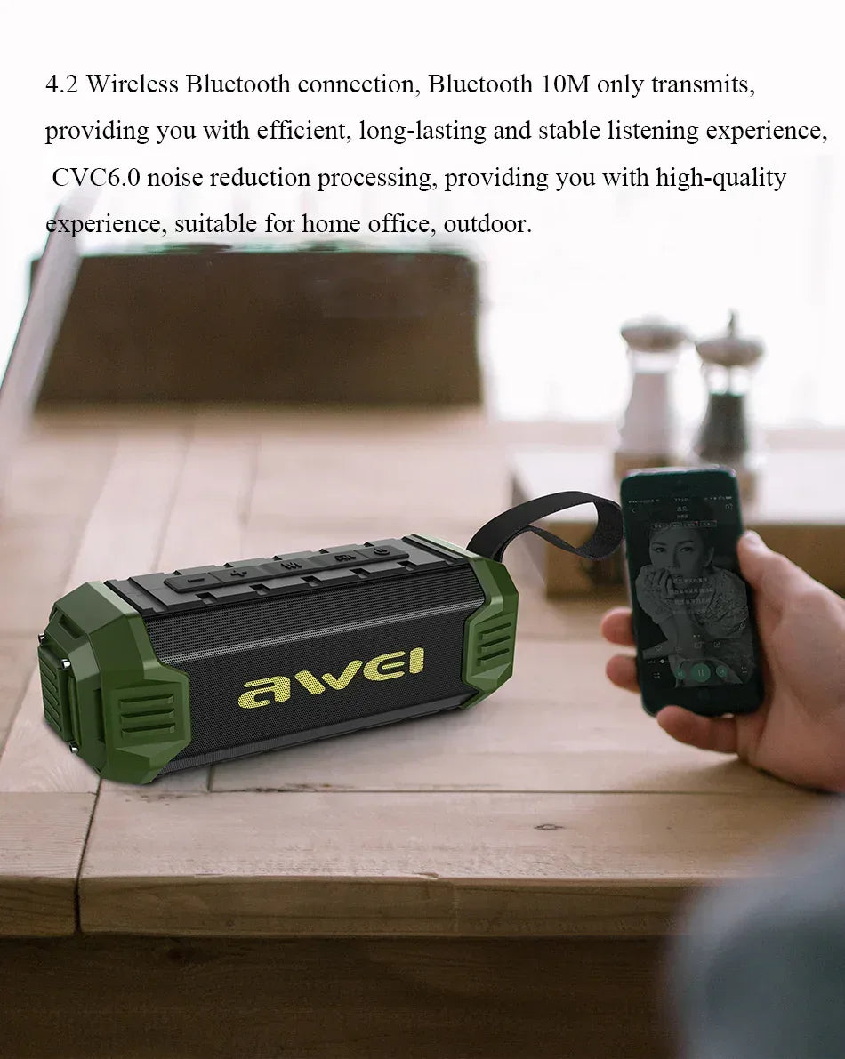 Awei 2 in 1 Wireless Speaker & Power Bank Y280 - Three