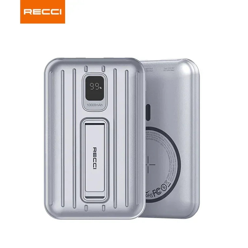 Recci Suitcase Magnetic Power Bank 10000 MAh RPB-P23 - Three