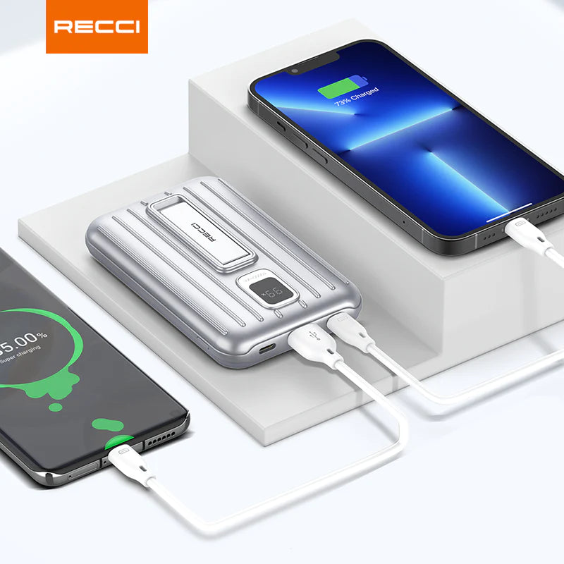 Recci Suitcase Magnetic Power Bank 10000 MAh RPB-P23