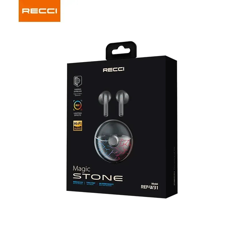 Recci Magic Stone Wireless Earphone REP-W31 - Three