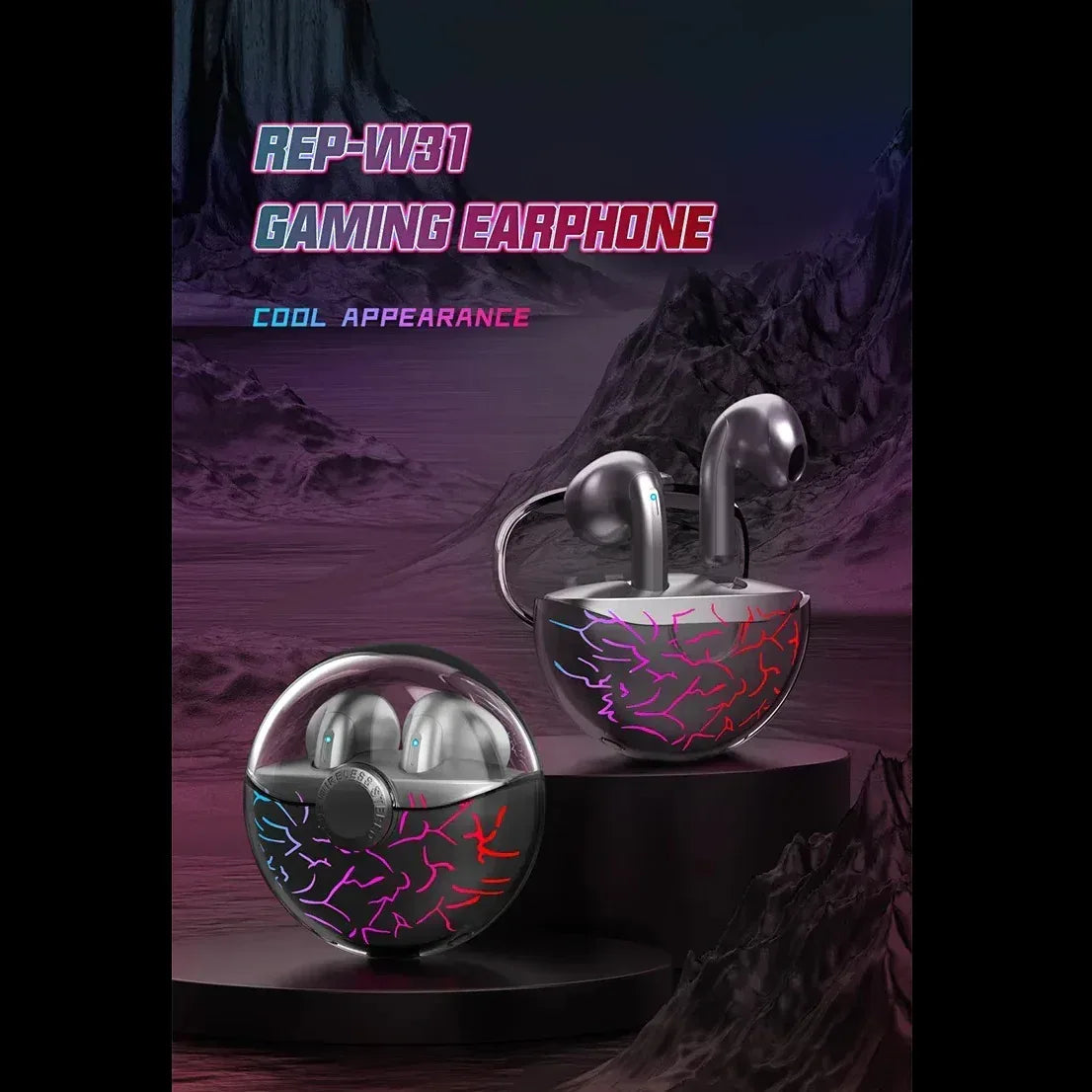 Recci Magic Stone Wireless Earphone REP-W31 - Three