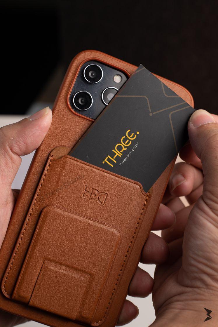 HDD Magnetic Stand Card Leather Case iPhone 13 Pro Max - Three