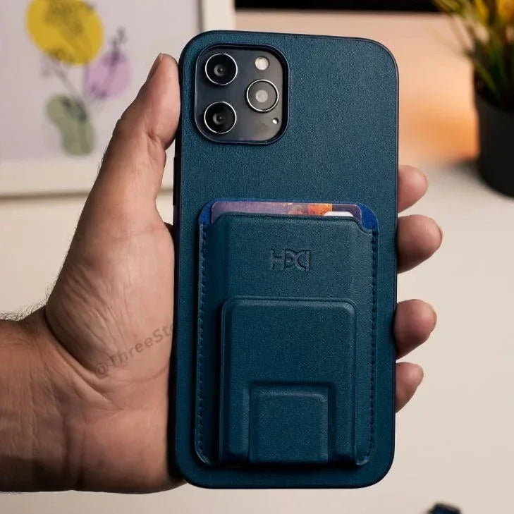 HDD Magnetic Stand Card Leather Case iPhone 15 Pro Max - Three