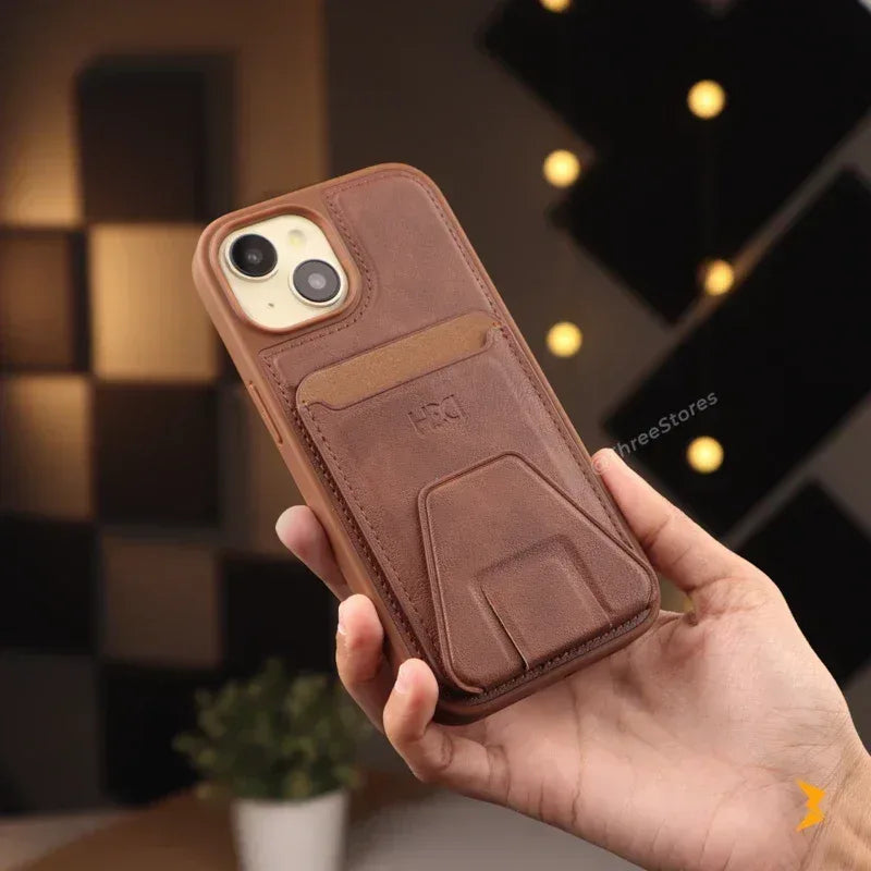 HDD Bond Leather Stand Case iPhone 13/14/15 - Three