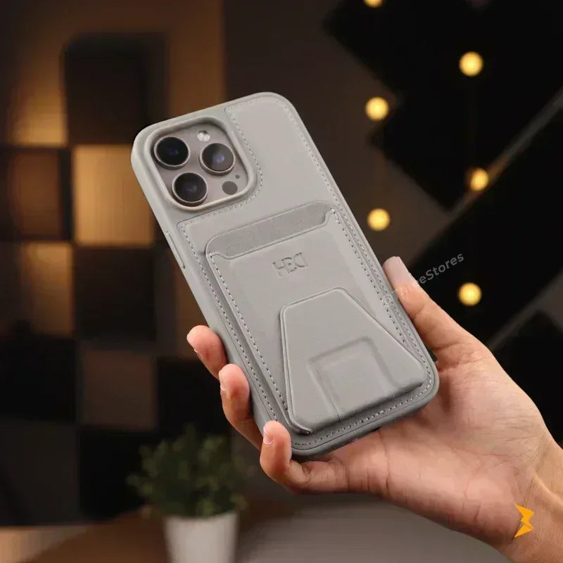 HDD Bond Leather Stand Case iPhone 16 Pro Max - Three