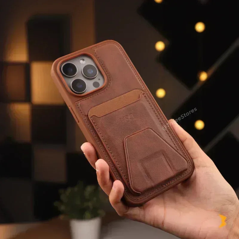 HDD Bond Leather Stand Case iPhone 16 Pro Max - Three