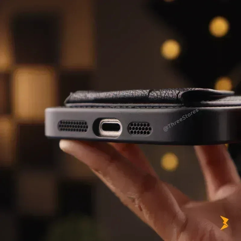 HDD Bond Leather Stand Case iPhone 16 Pro Max - Three