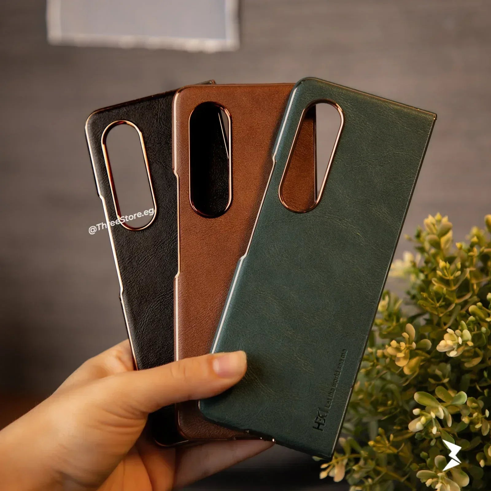 HDD Elegant Leather Case Samsung Z Fold 3 - Three