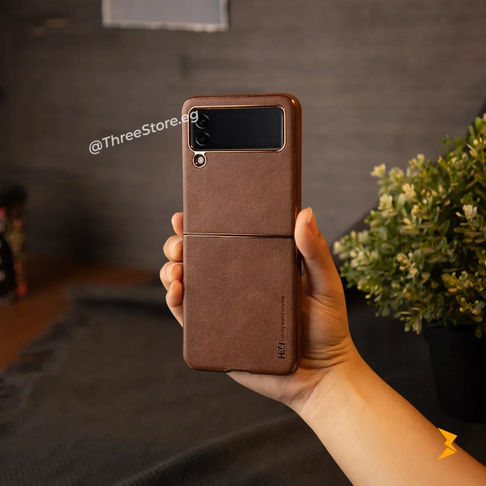 HDD Elegant Leather Case Samsung Z Flip 3 - Three