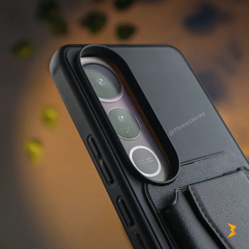 HDD Fionke Stand Leather Case Vivo V50 Lite