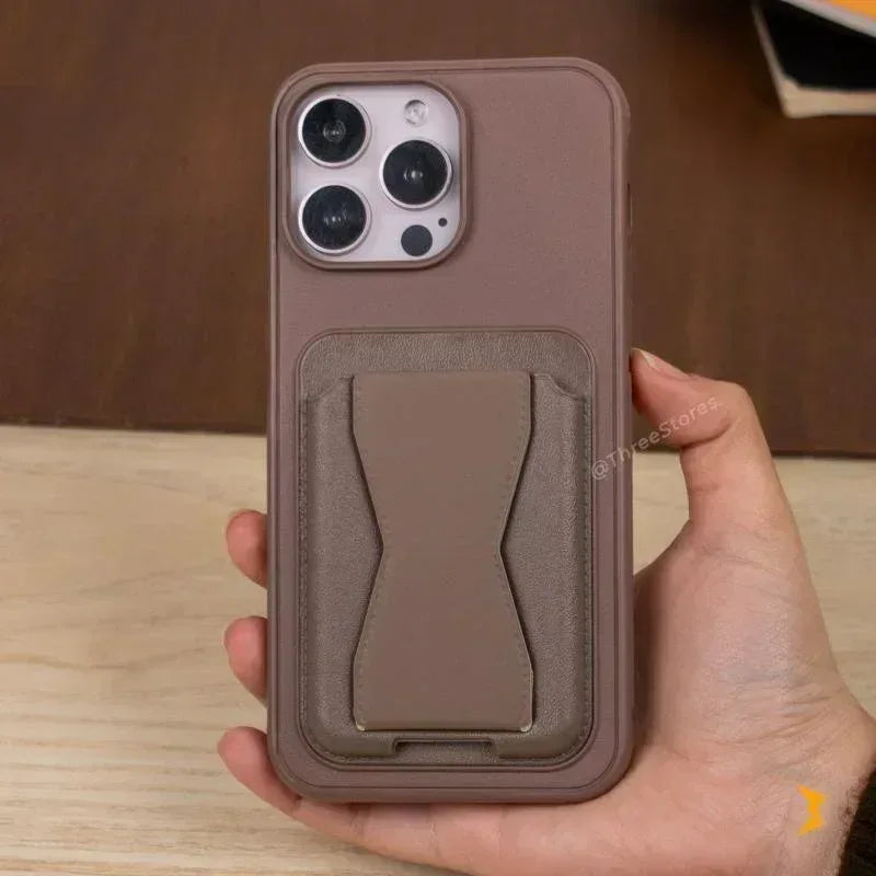 HDD Fionke Stand Leather Case iPhone 16 Pro Max - Three