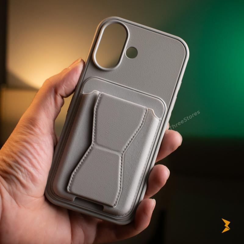 HDD Fionke Stand Leather Case iPhone 16