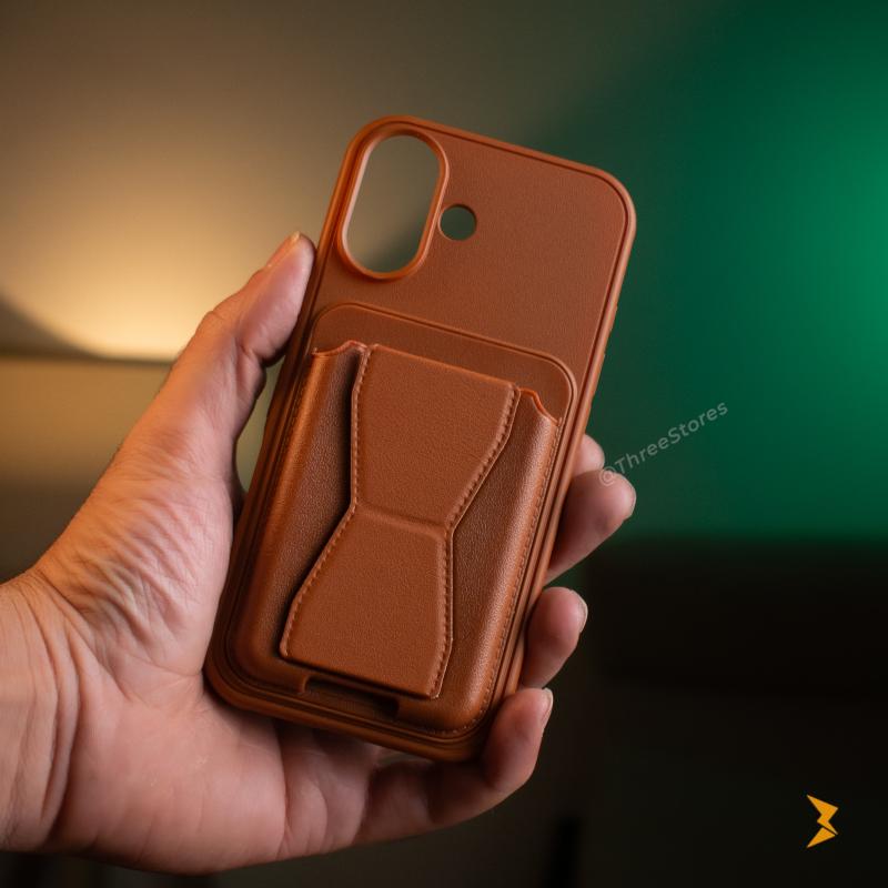 HDD Fionke Stand Leather Case iPhone 16