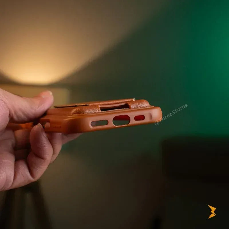 HDD Fionke Stand Leather Case iPhone 16 - Three