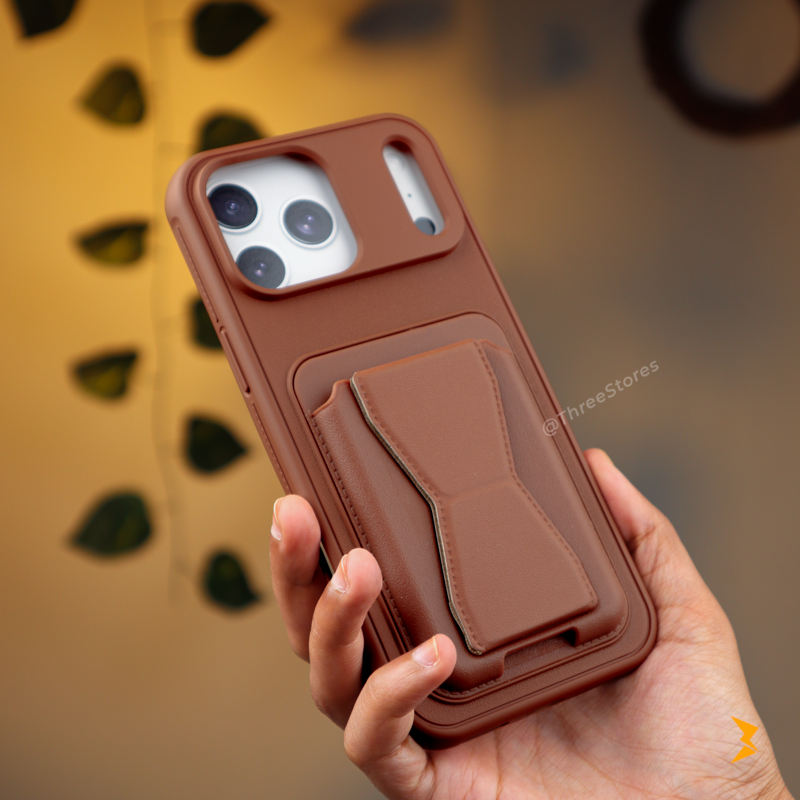 HDD Fionke Stand Leather Case iPhone 17 Pro Max