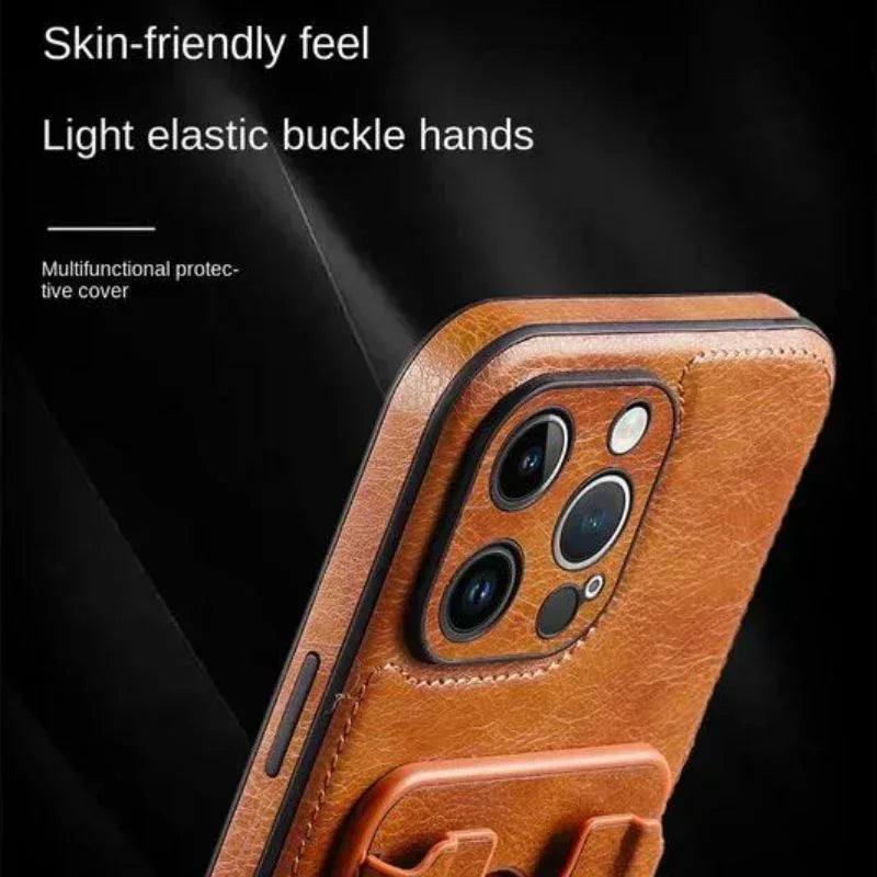 HDD Fionke Stand Leather Case iPhone 14 Pro Max - Three