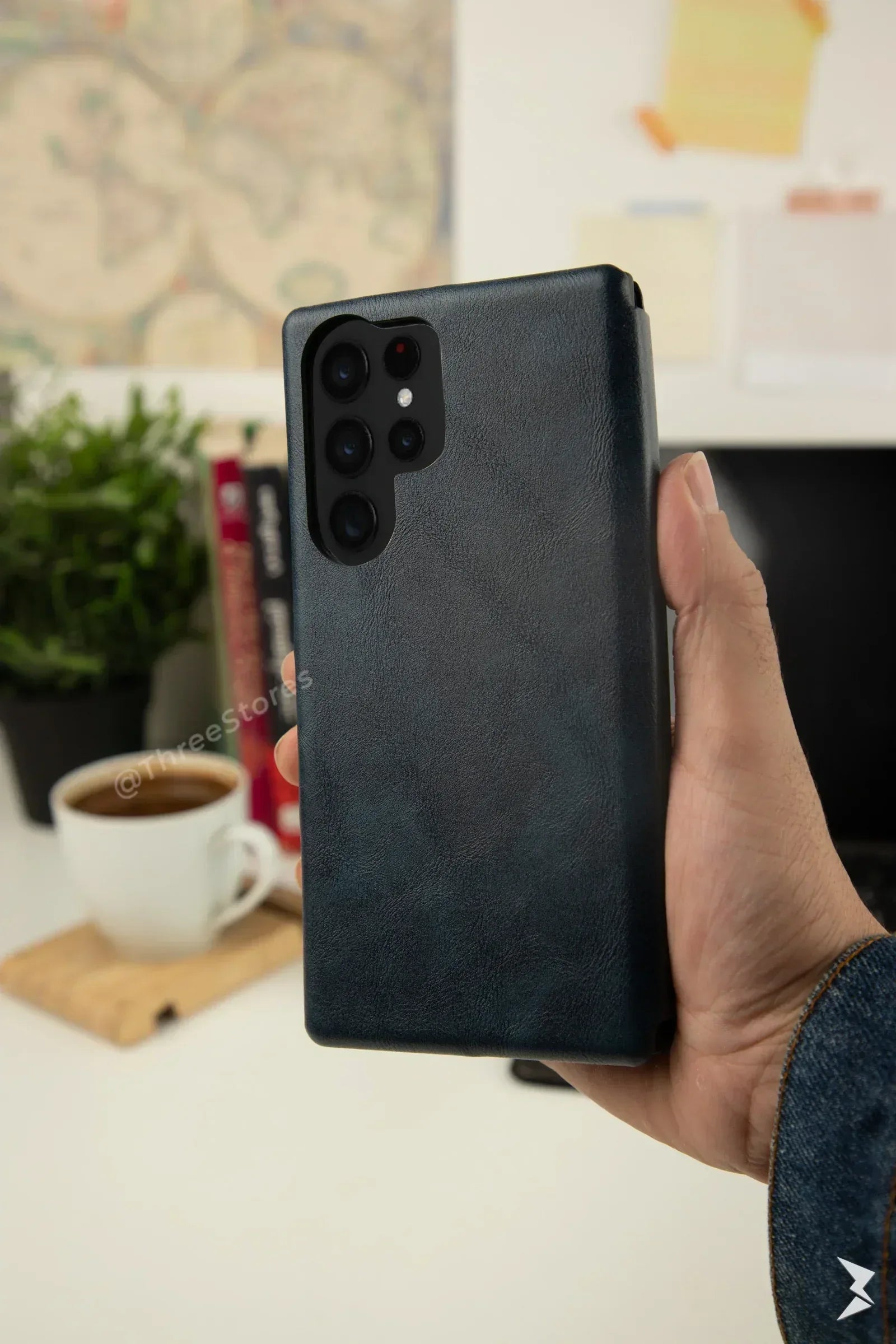 HDD Flip Wallet Leather Case Samsung S22 Ultra - Three