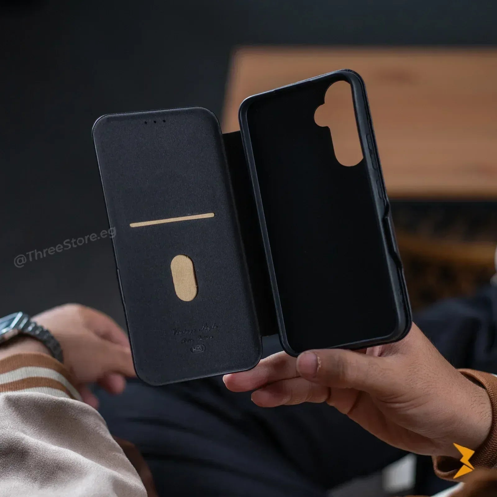 HDD Flip Wallet Leather Case Samsung A55 - Three