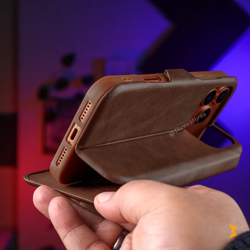 HDD Flip Wallet Leather Case iPhone 17 Pro Max