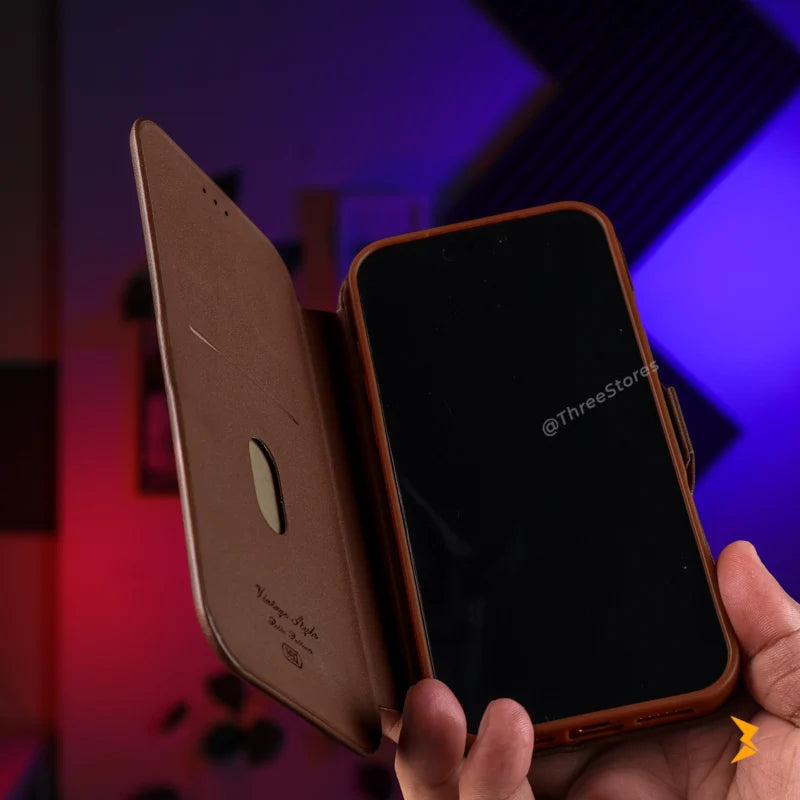 HDD Flip Wallet Leather Case iPhone 17 Pro Max