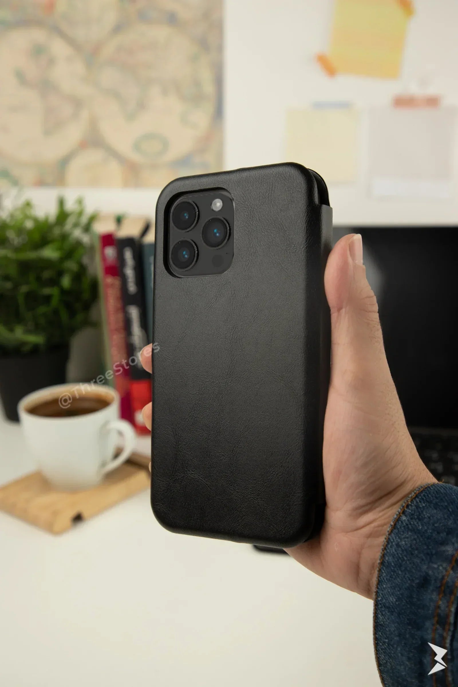 HDD Flip Wallet Leather Case iPhone 14 Pro Max - Three