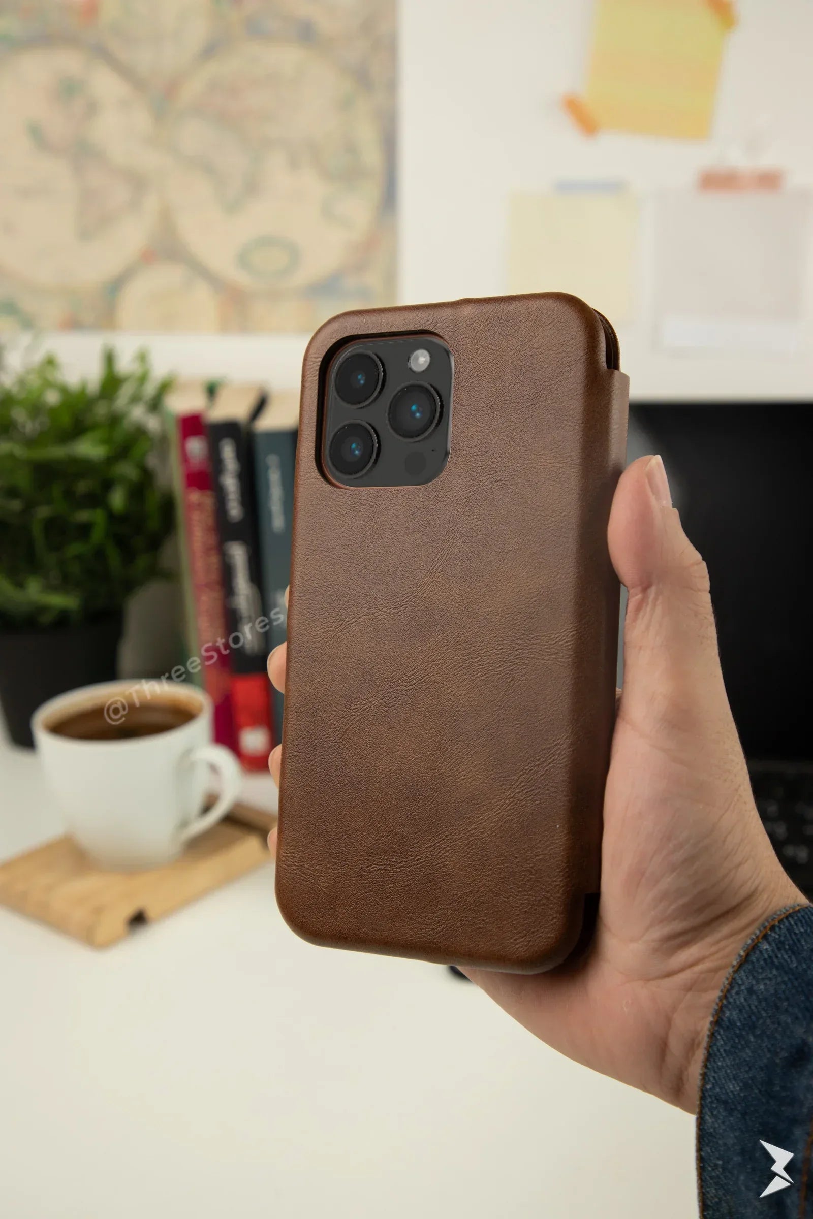 HDD Flip Wallet Leather Case iPhone 14 Pro Max - Three