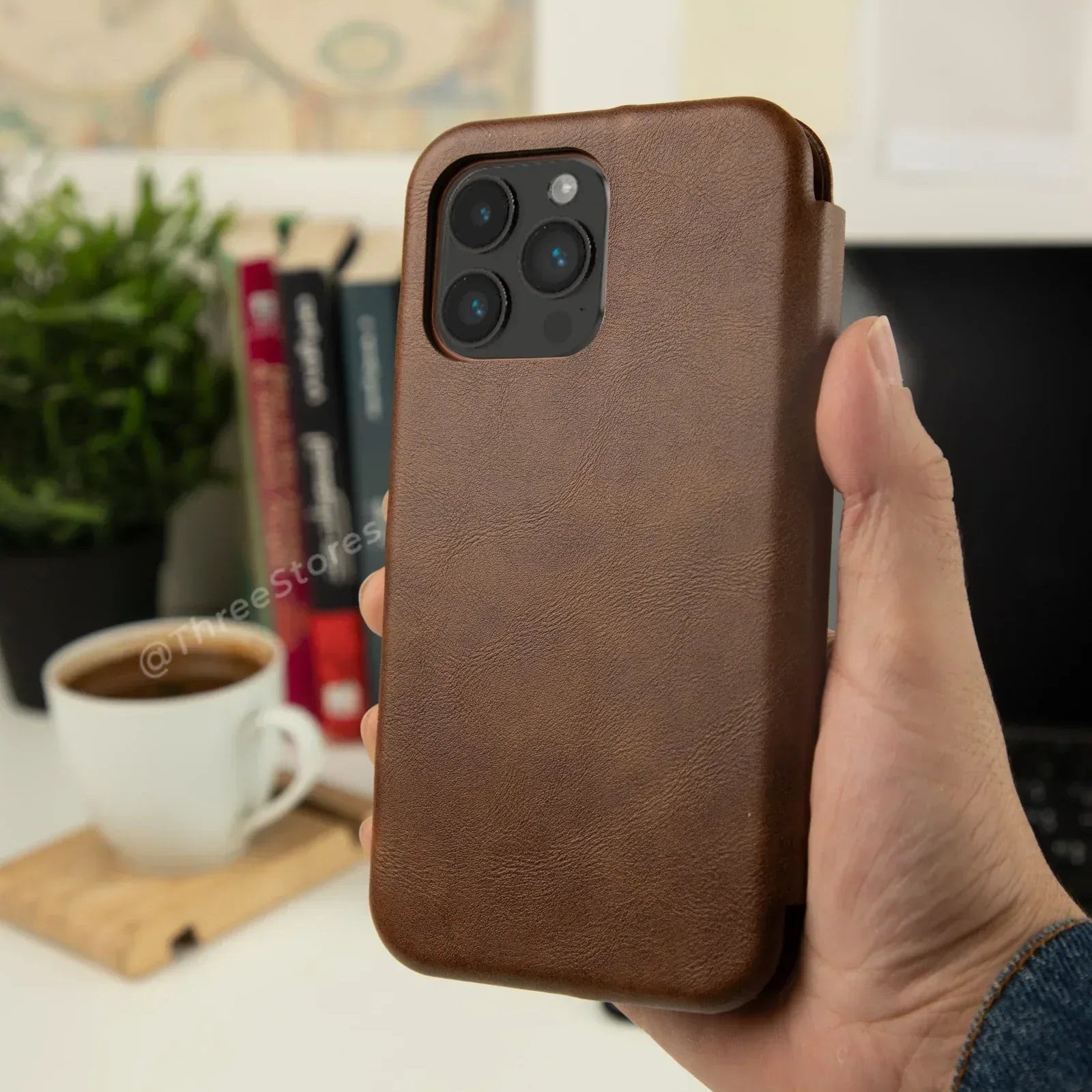 HDD Flip Wallet Leather Case iPhone 14 Pro Max - Three