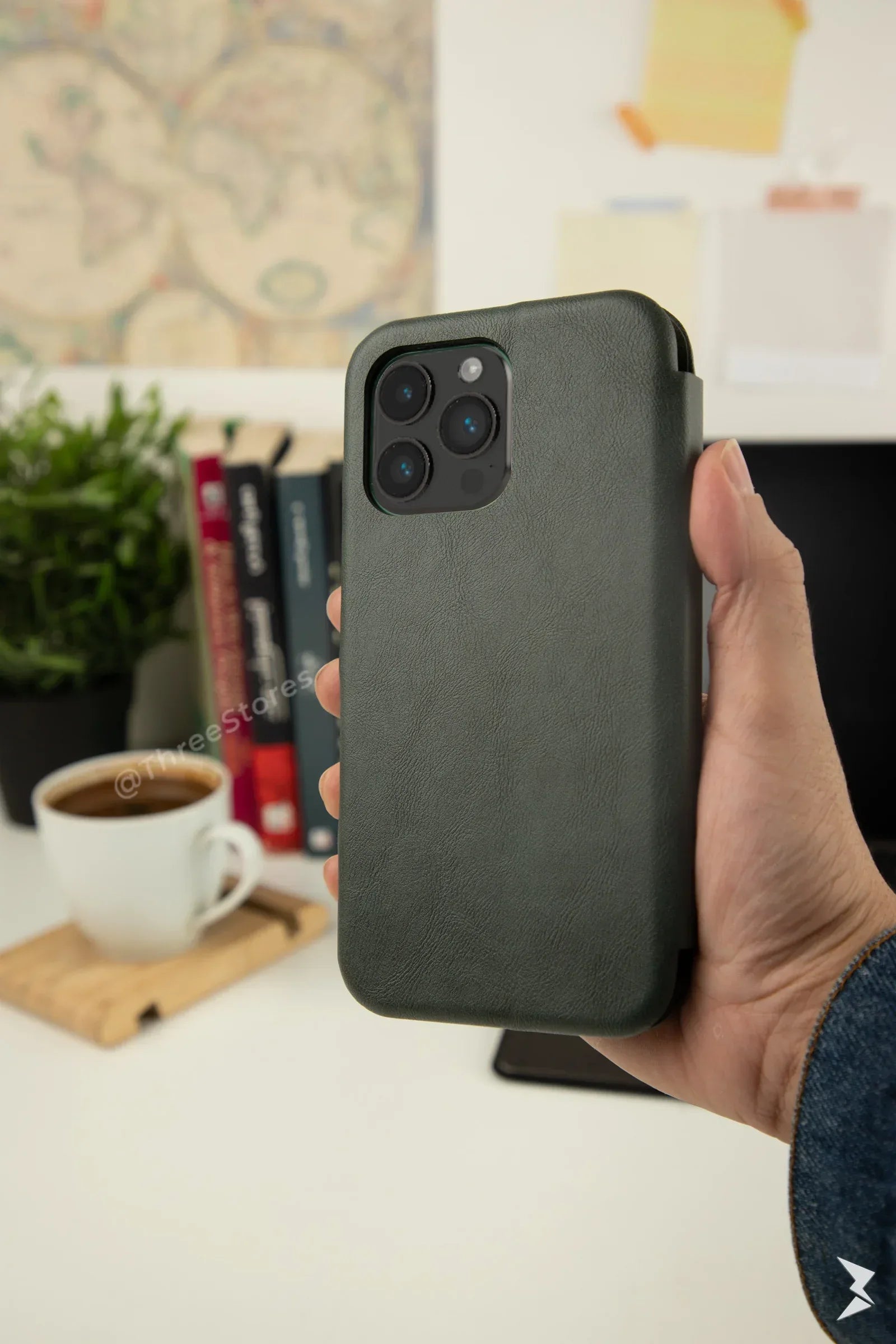 HDD Flip Wallet Leather Case iPhone 14 Pro Max - Three