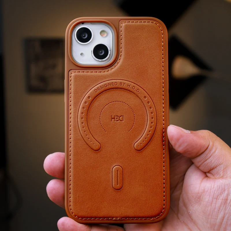 HDD Leather Dots Magsafe Case iPhone 15