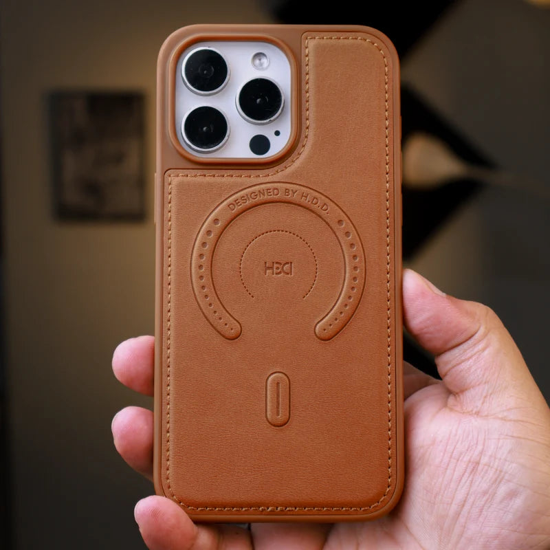 HDD Leather Dots Magsafe Case iPhone 15 Pro Max
