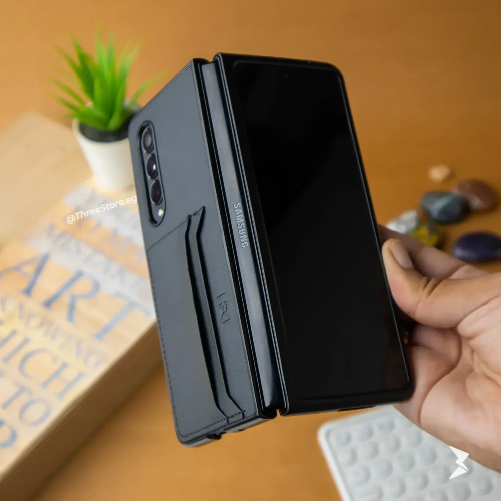 HDD Leather Pocket Case Samsung Z Fold 3 - Three