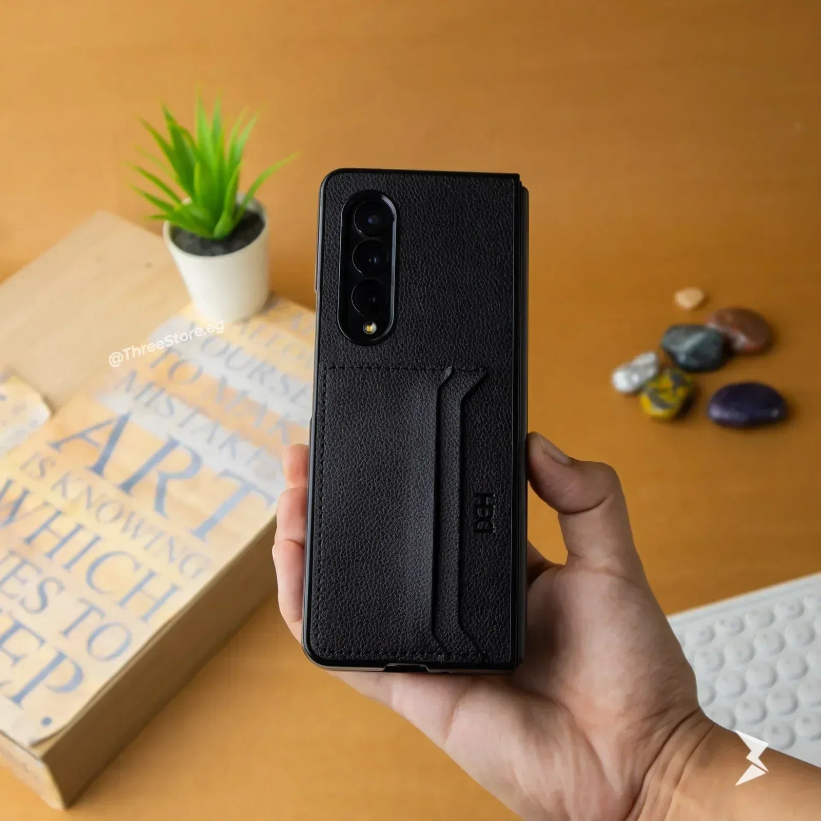 HDD Leather Pocket Case Samsung Z Fold 3 - Three