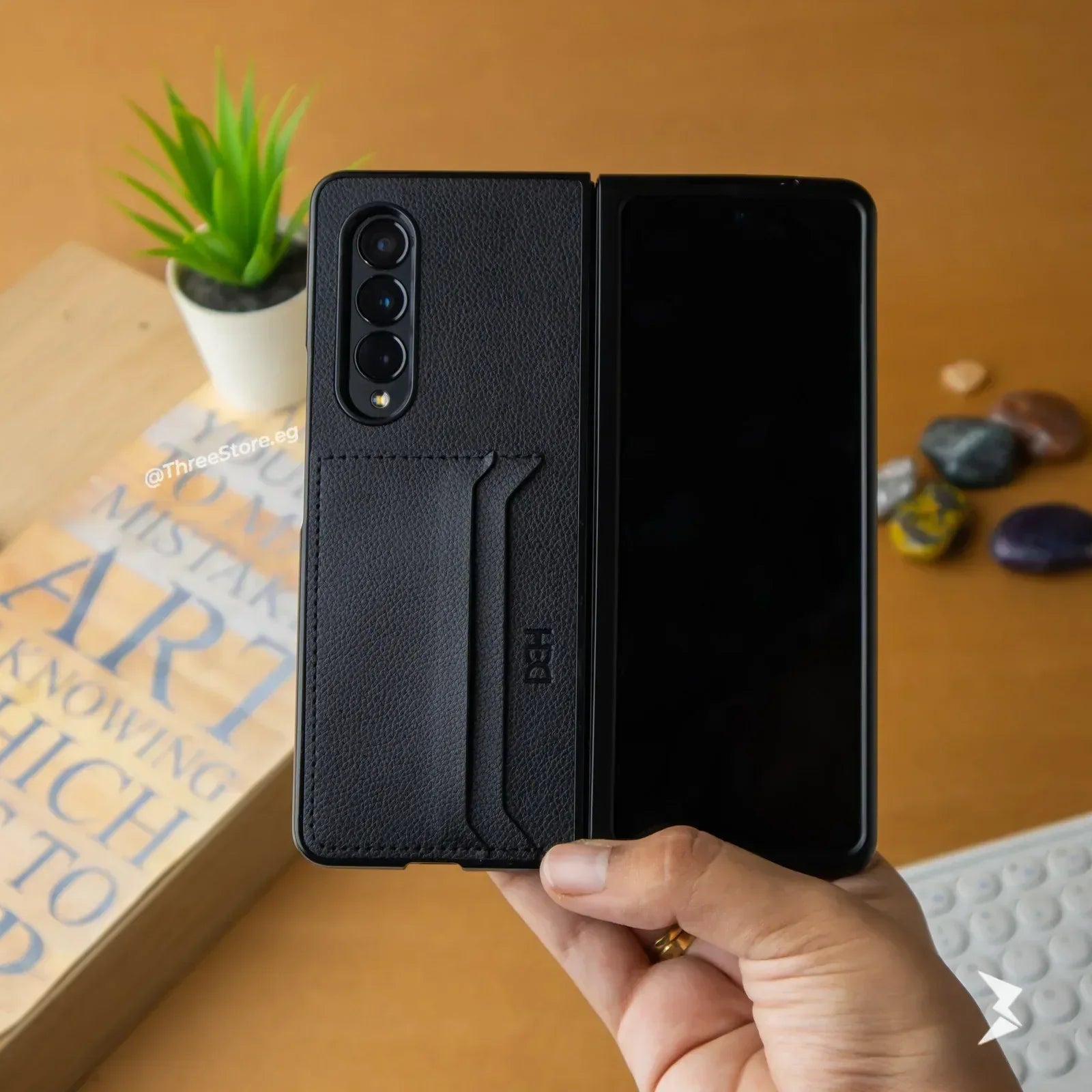 HDD Leather Pocket Case Samsung Z Fold 3 - Three