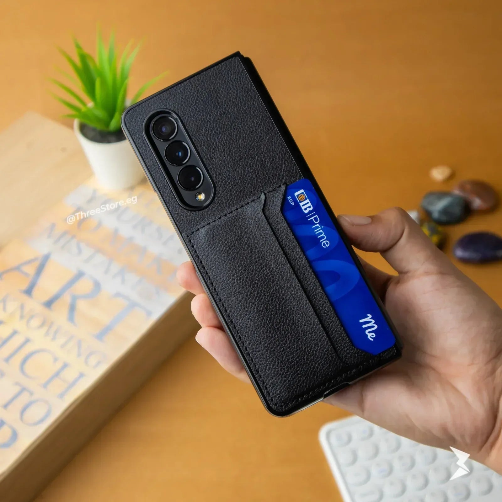 HDD Leather Pocket Case Samsung Z Fold 3 - Three