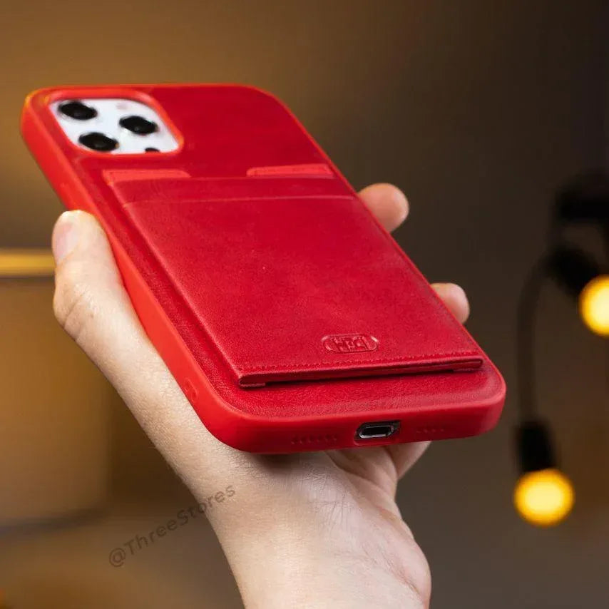 HDD Leather Slim invisible Card Case iPhone 14 Pro Max - Three