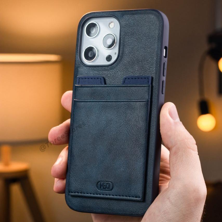 HDD Leather Slim invisible Card Case iPhone 14 Pro Max - Three