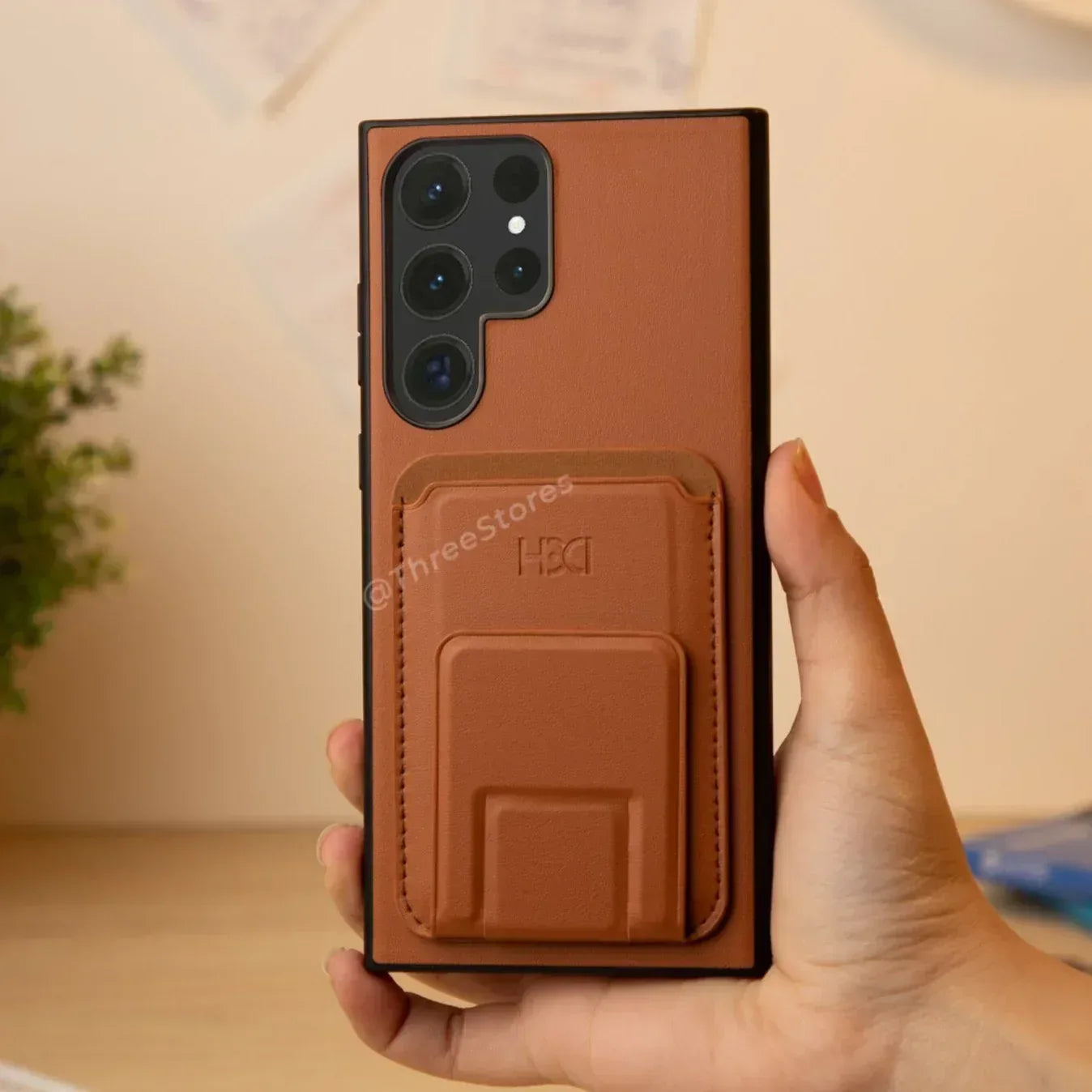 HDD Magnetic Stand Card Leather Case Samsung S23 Ultra - Three