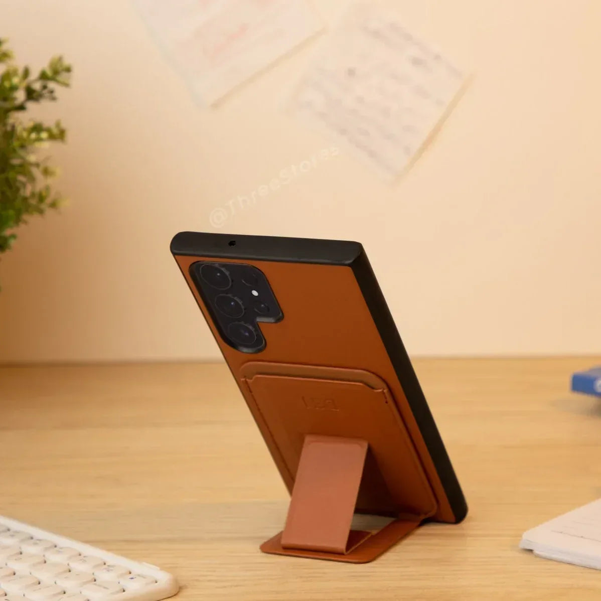 HDD Magnetic Stand Card Leather Case Samsung S22 Ultra - Three