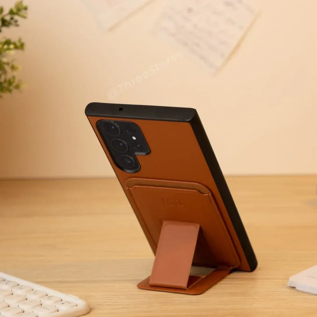 HDD Magnetic Stand Card Leather Case Samsung S23 Ultra - Three