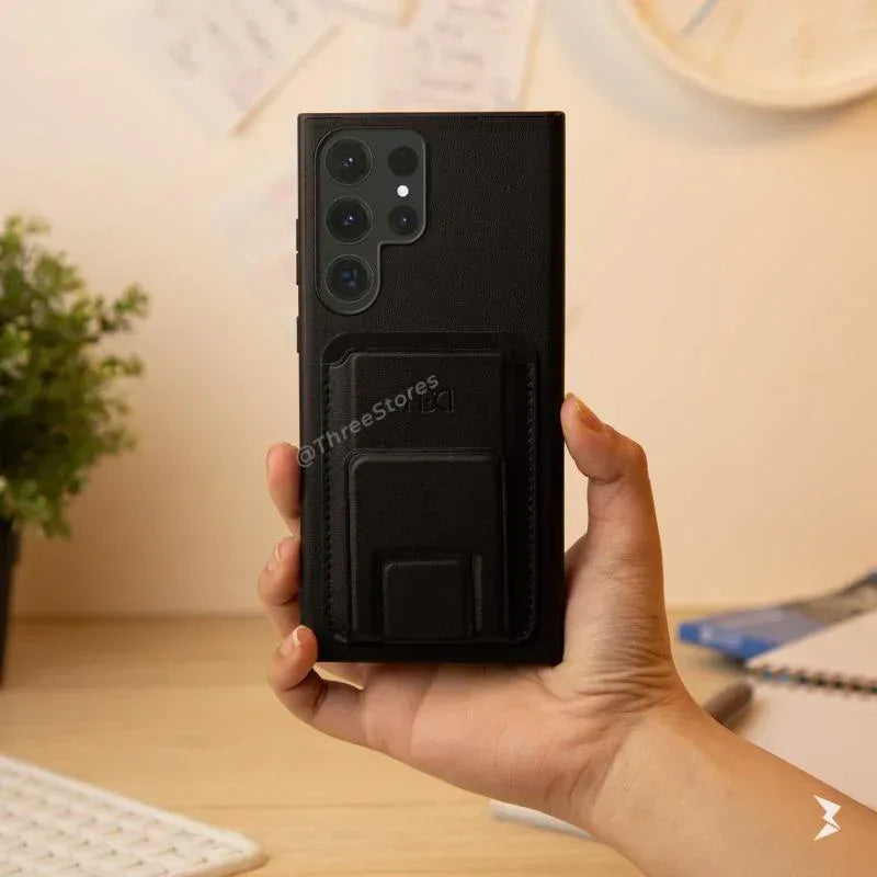 HDD Magnetic Stand Card Leather Case Samsung S24 Ultra - Three